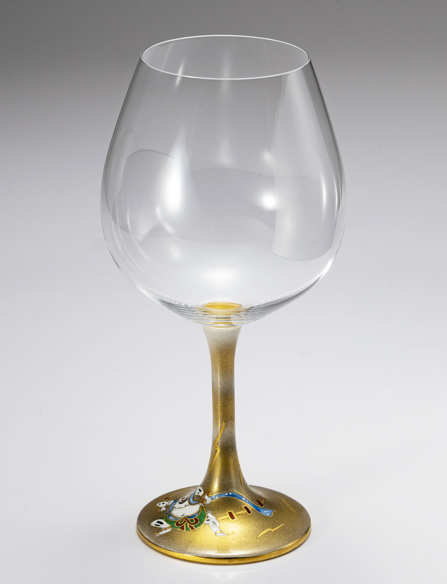 鏑木BOグラス　金彩雷神 / 光崖窯・高聡文