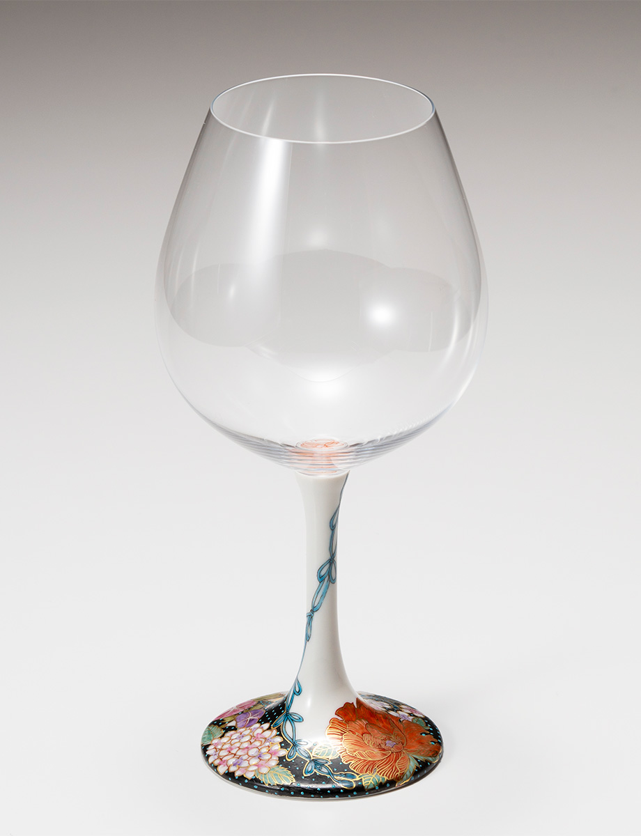 鏑木BOグラス　結び花詰　赤 / 藤木美里