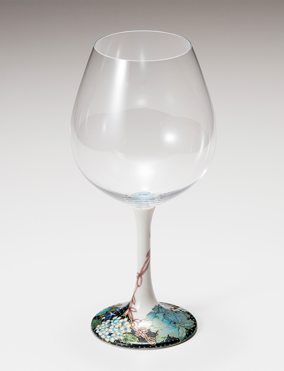 鏑木BOグラス　結び花詰　青 / 藤木美里