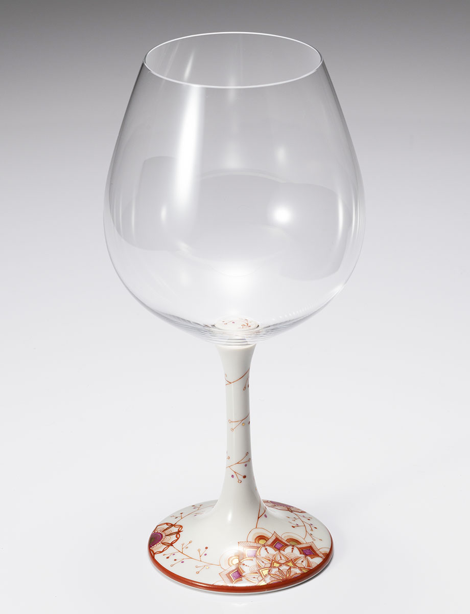 鏑木BOグラス　赤絵マンダラめぶき　紫 / 太田恵利香