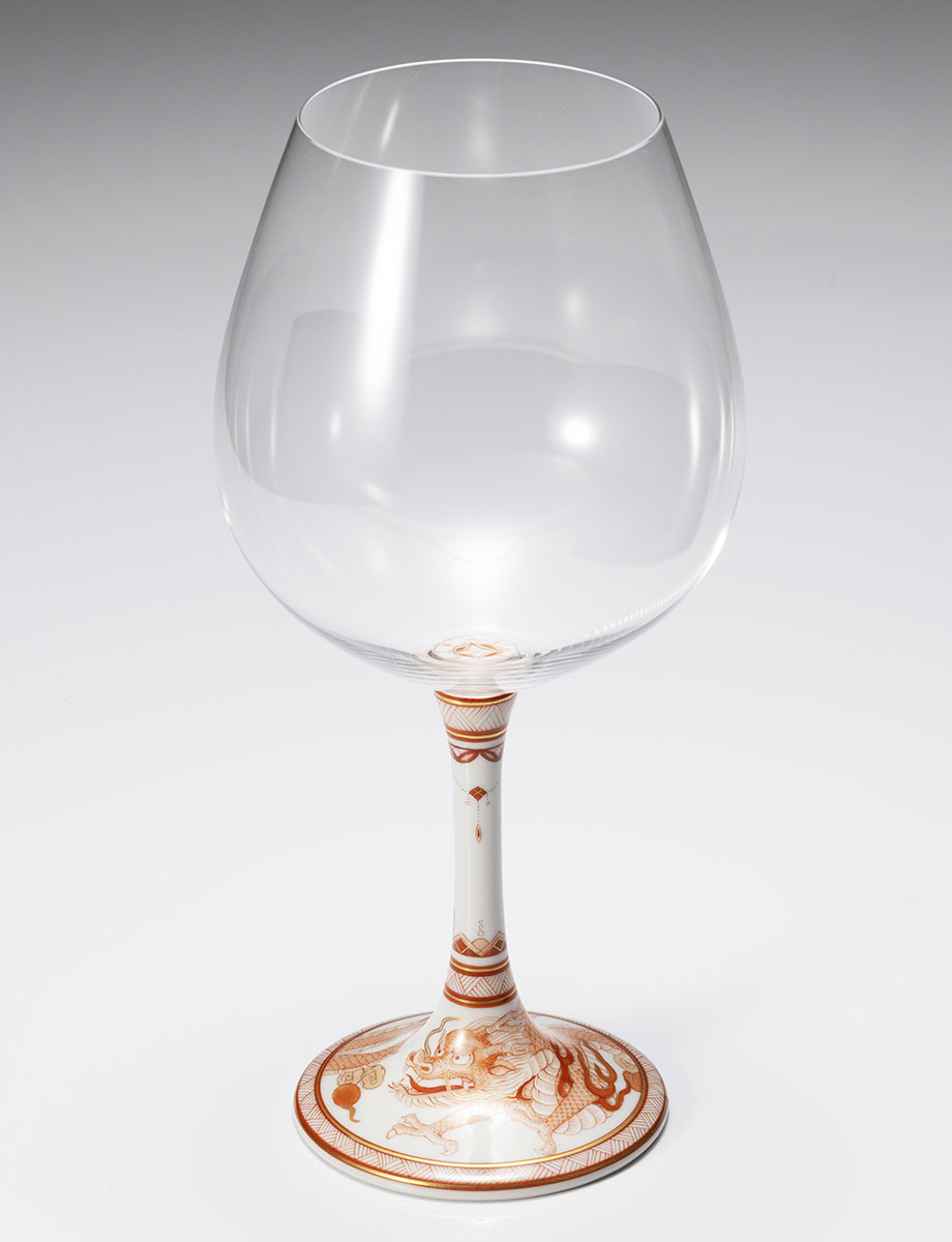 鏑木BOグラス　赤絵龍 / 太田恵利香