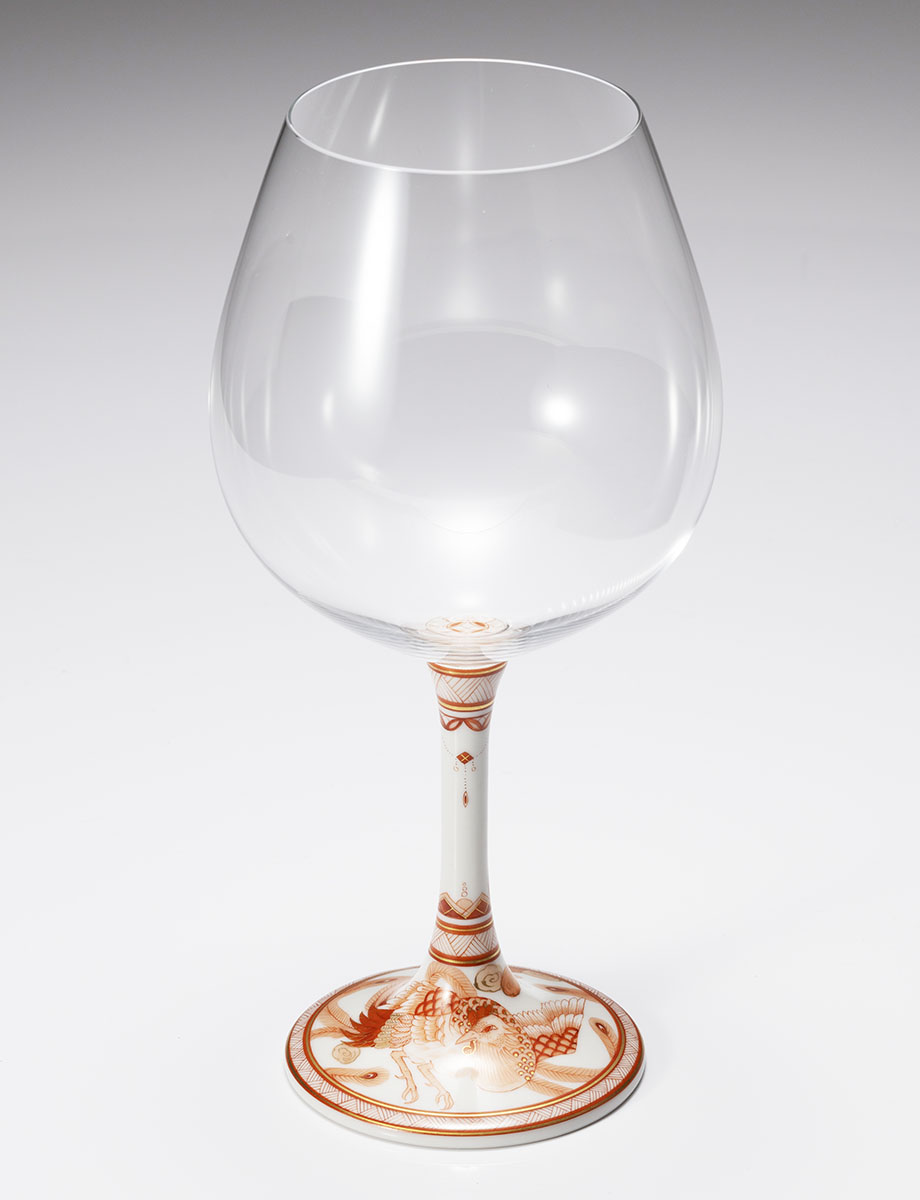 鏑木BOグラス　赤絵鳳凰 / 太田恵利香