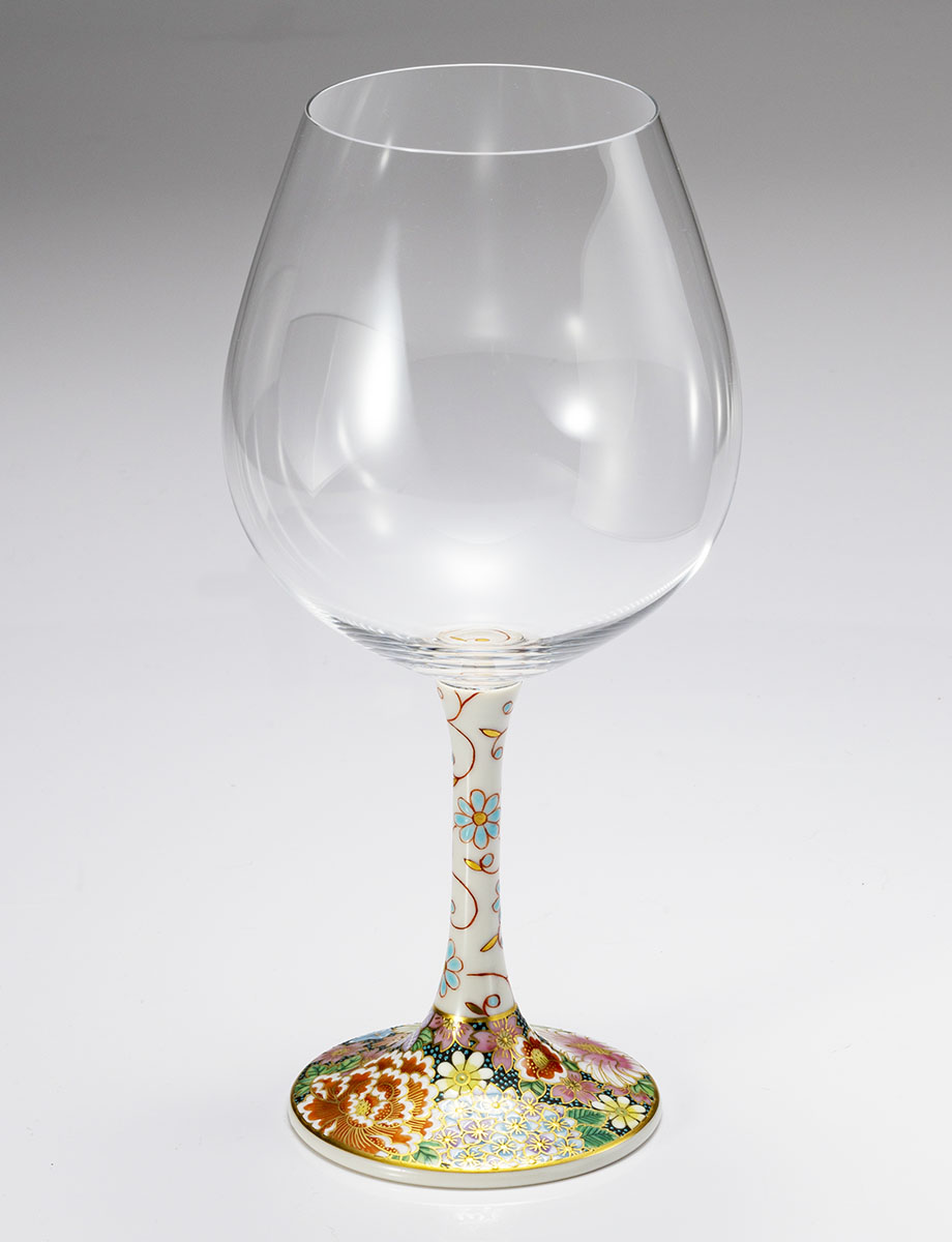 鏑木BOグラス　花詰唐草　水色 / 中本恵海