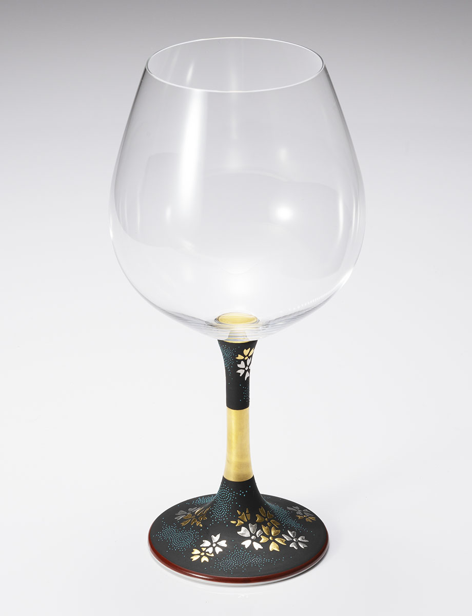 鏑木BOグラス　白金盛青粒桜 / 仲田錦玉