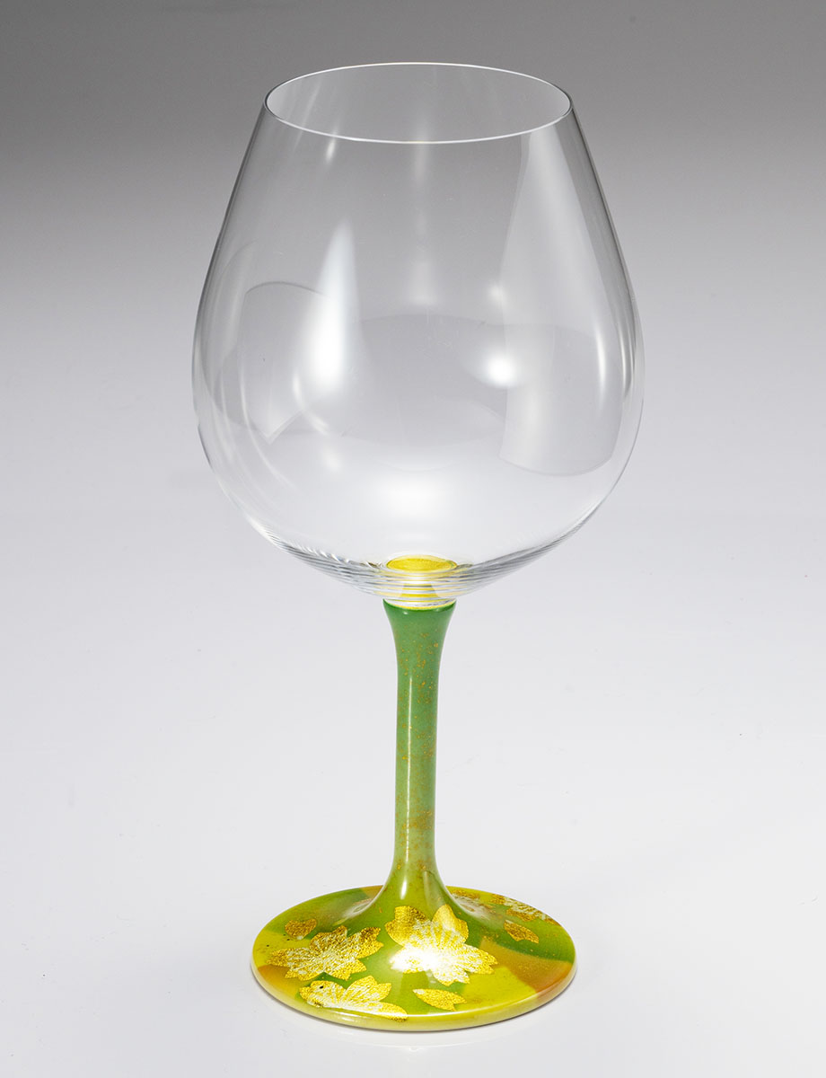 鏑木BOグラス　金箔桜花　ヒワ / 山田登陽志