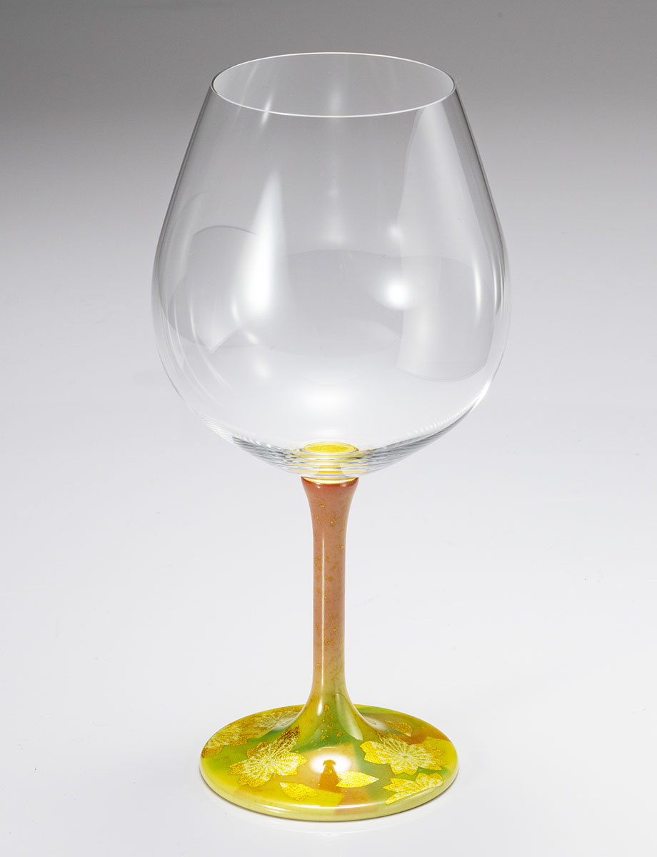 鏑木BOグラス　金箔桜花　ピンク / 山田登陽志