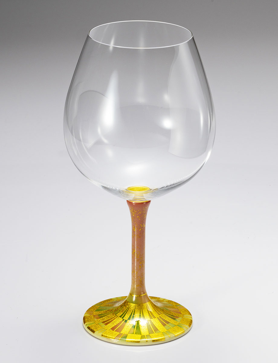 鏑木BOグラス　金箔小紋　ピンク / 山田登陽志