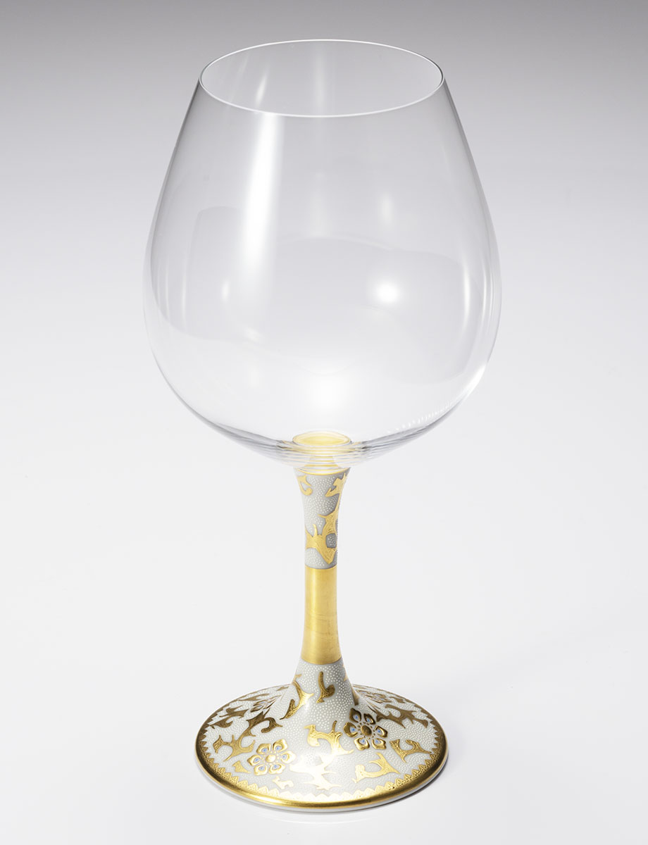 鏑木BOグラス　渦打白粒 / 仲田錦玉