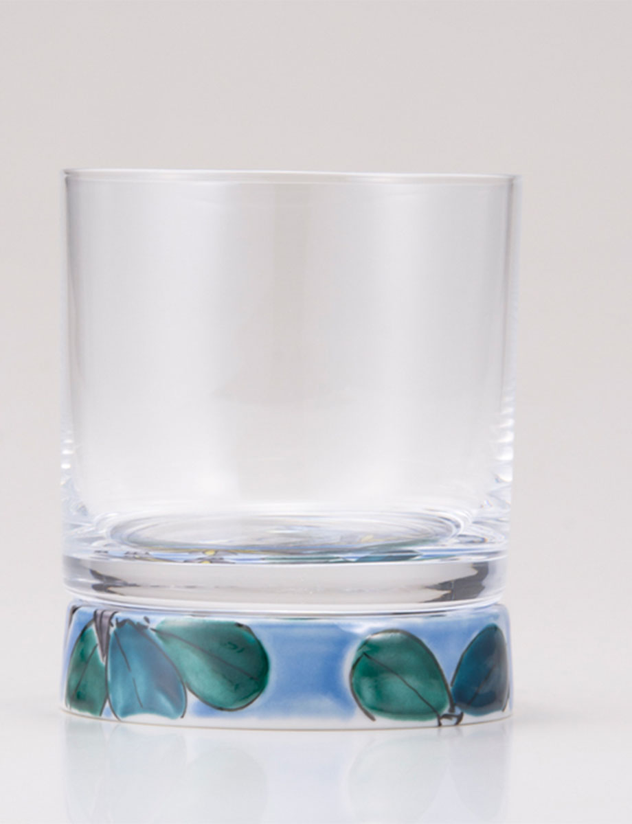 ロックグラス　鉄仙　ブルー