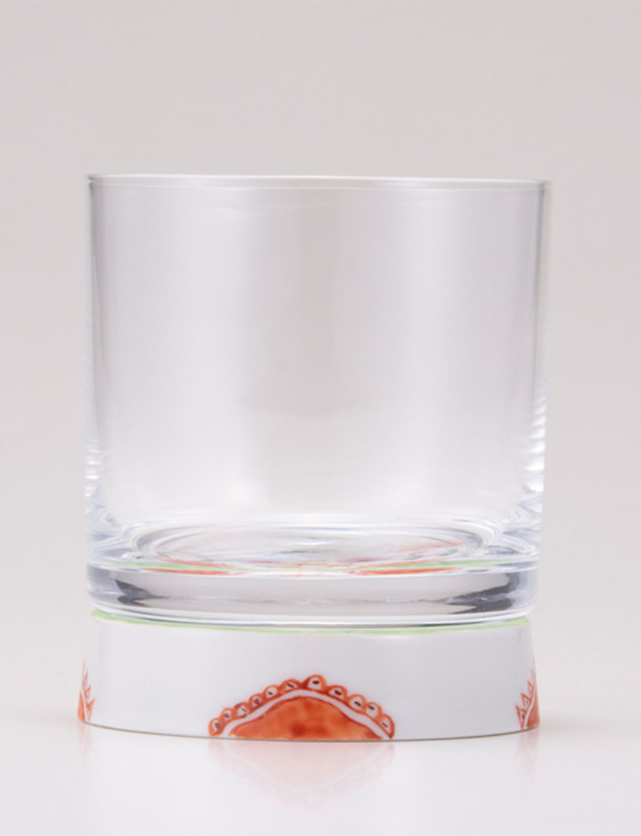 ロックグラス　フラワー