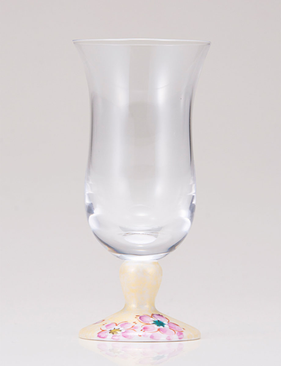 冷酒グラス　さくら文　ゴールド