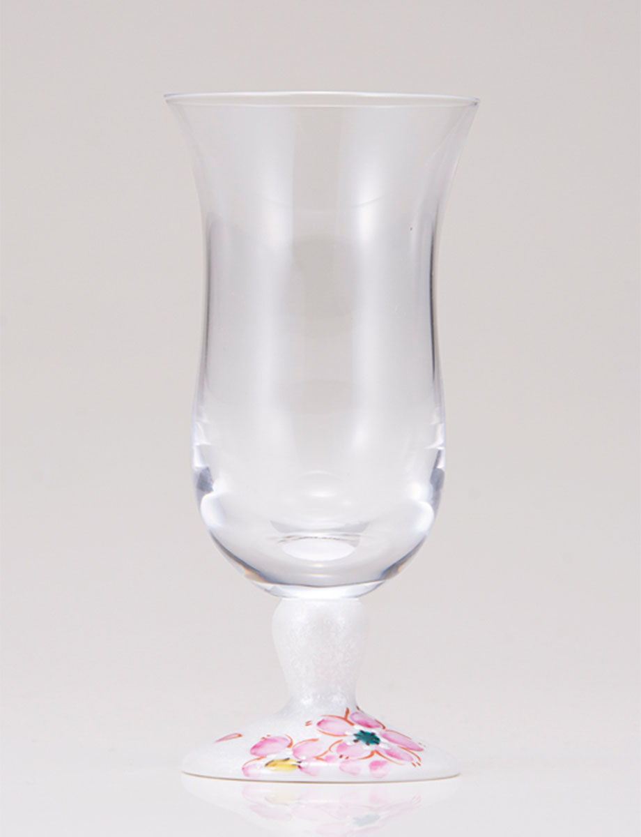 冷酒グラス　さくら文　シルバー