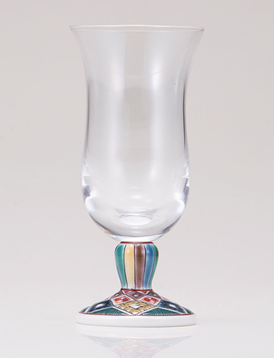 冷酒グラス　古九谷菱文