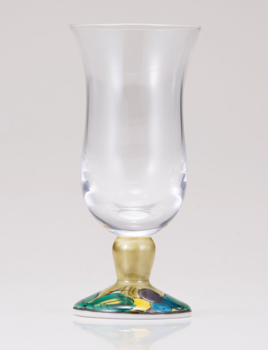 冷酒グラス　ぶどう　アメ釉