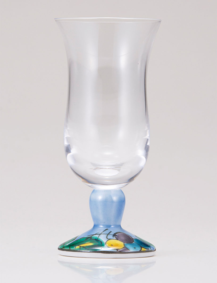 冷酒グラス　ぶどう　ブルー