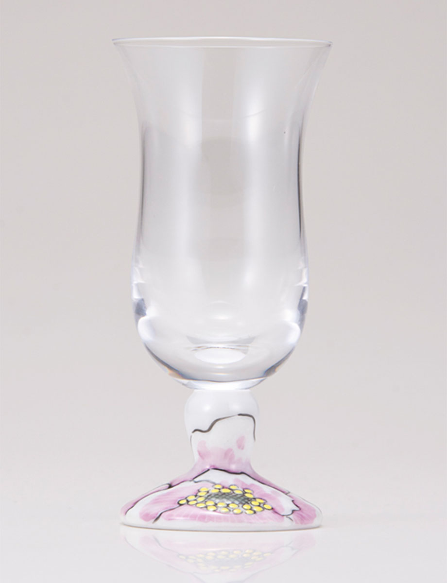 冷酒グラス　富貴文　ピンク