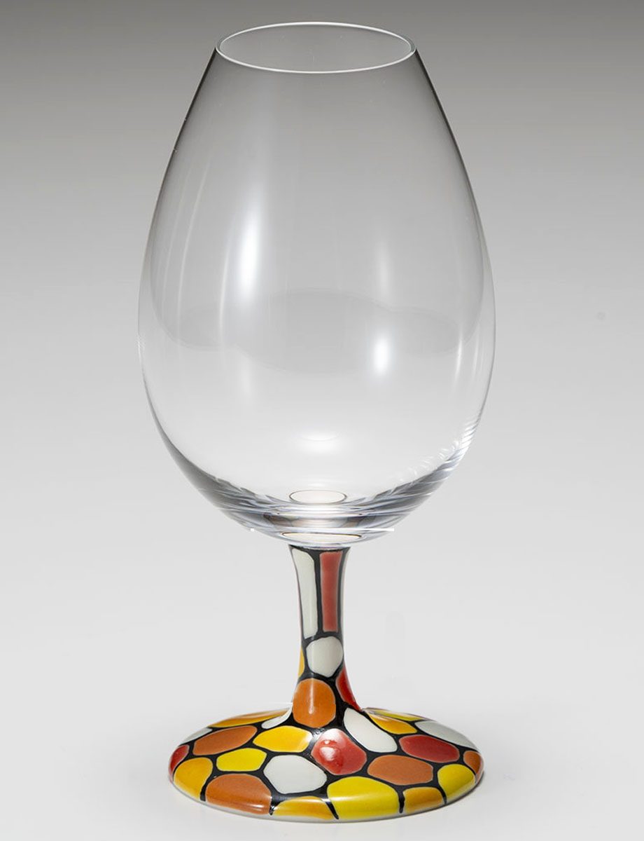 酒グラス　彩　赤 / 糠川孝之