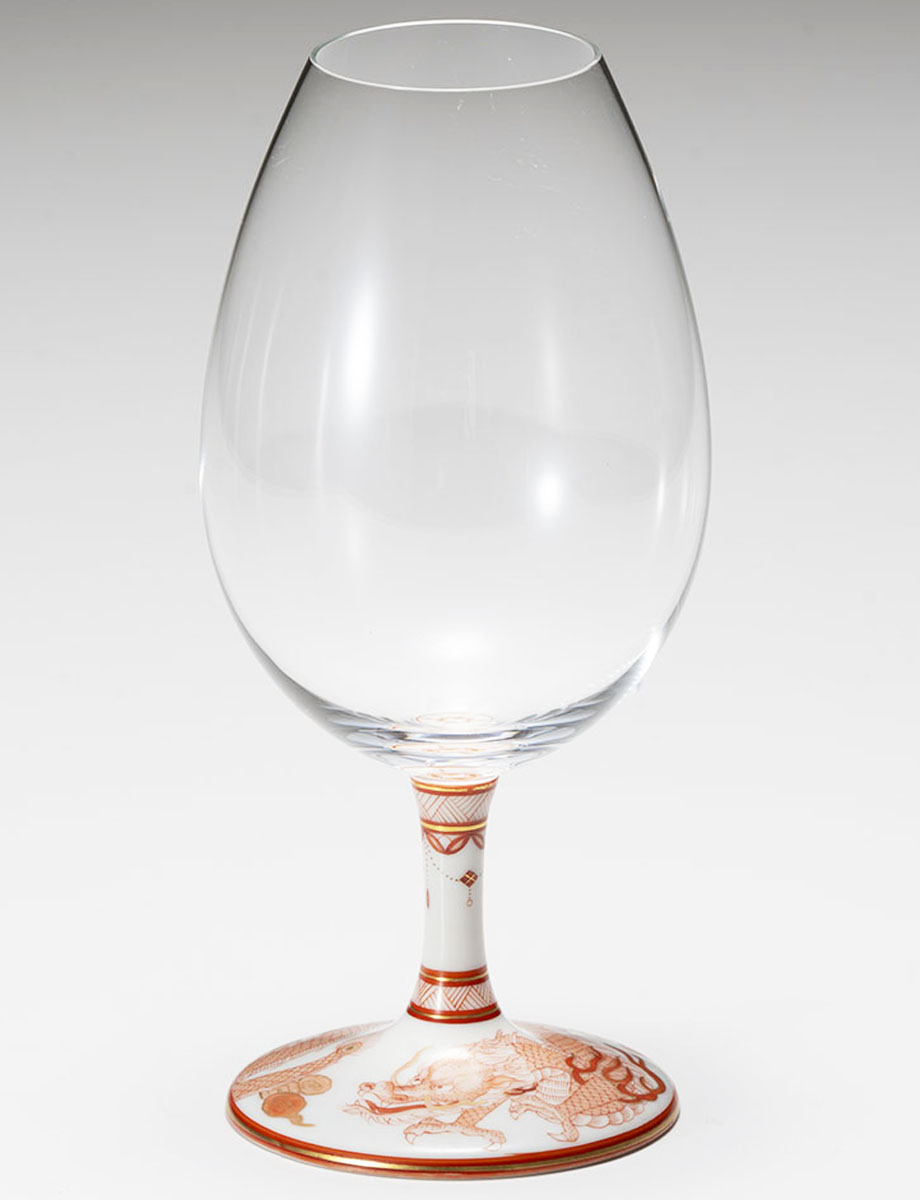 酒グラス　赤絵　龍 / 太田恵利香