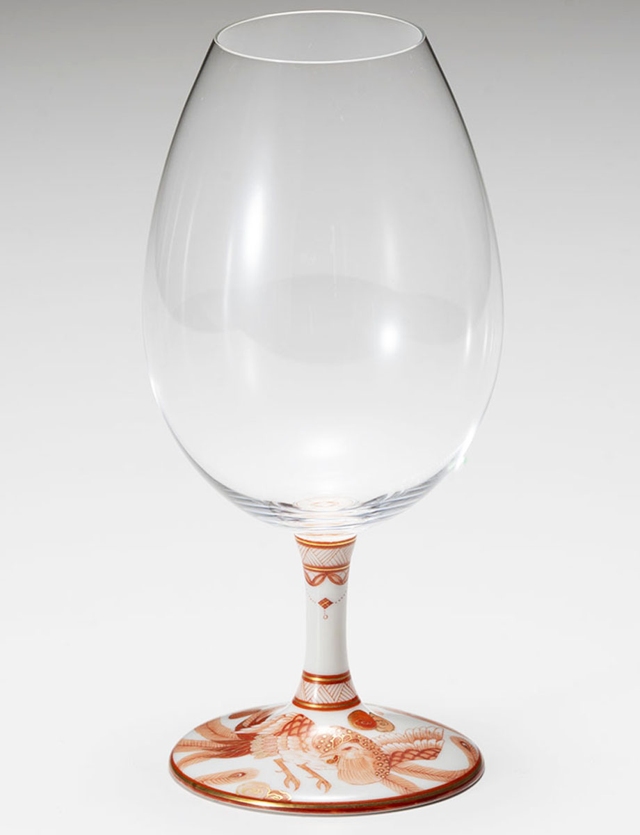 酒グラス　赤絵　鳳凰 / 太田恵利香