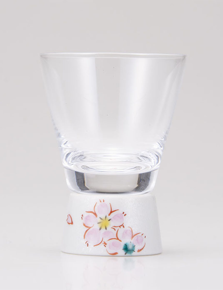 ショットグラス　さくら文　シルバー