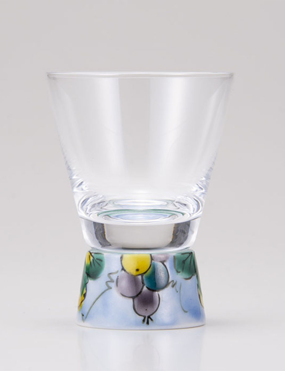 ショットグラス　ぶどう　ブルー