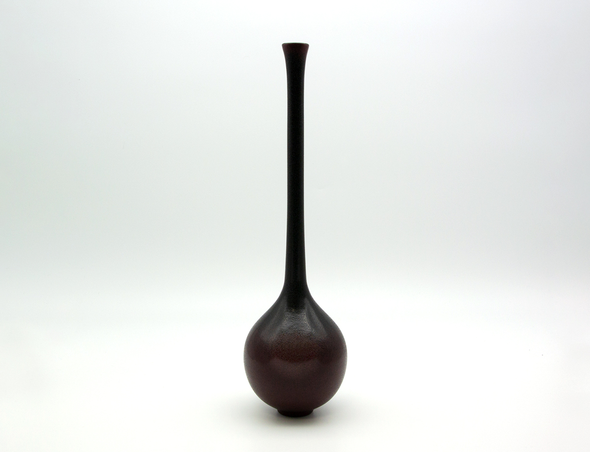 《復興支援》輪島塗　鶴首花器（乾漆ぼかし塗）