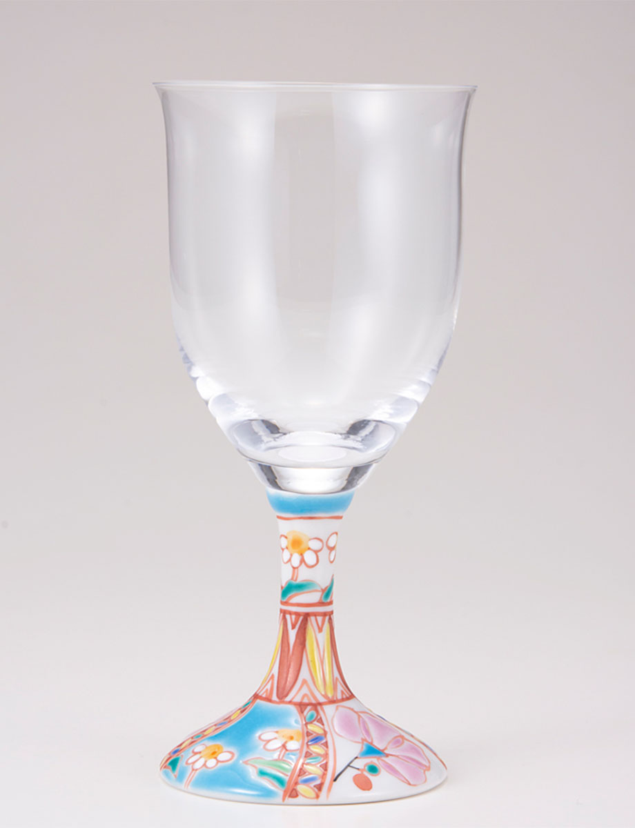 ワイングラス・大　花のタペストリー