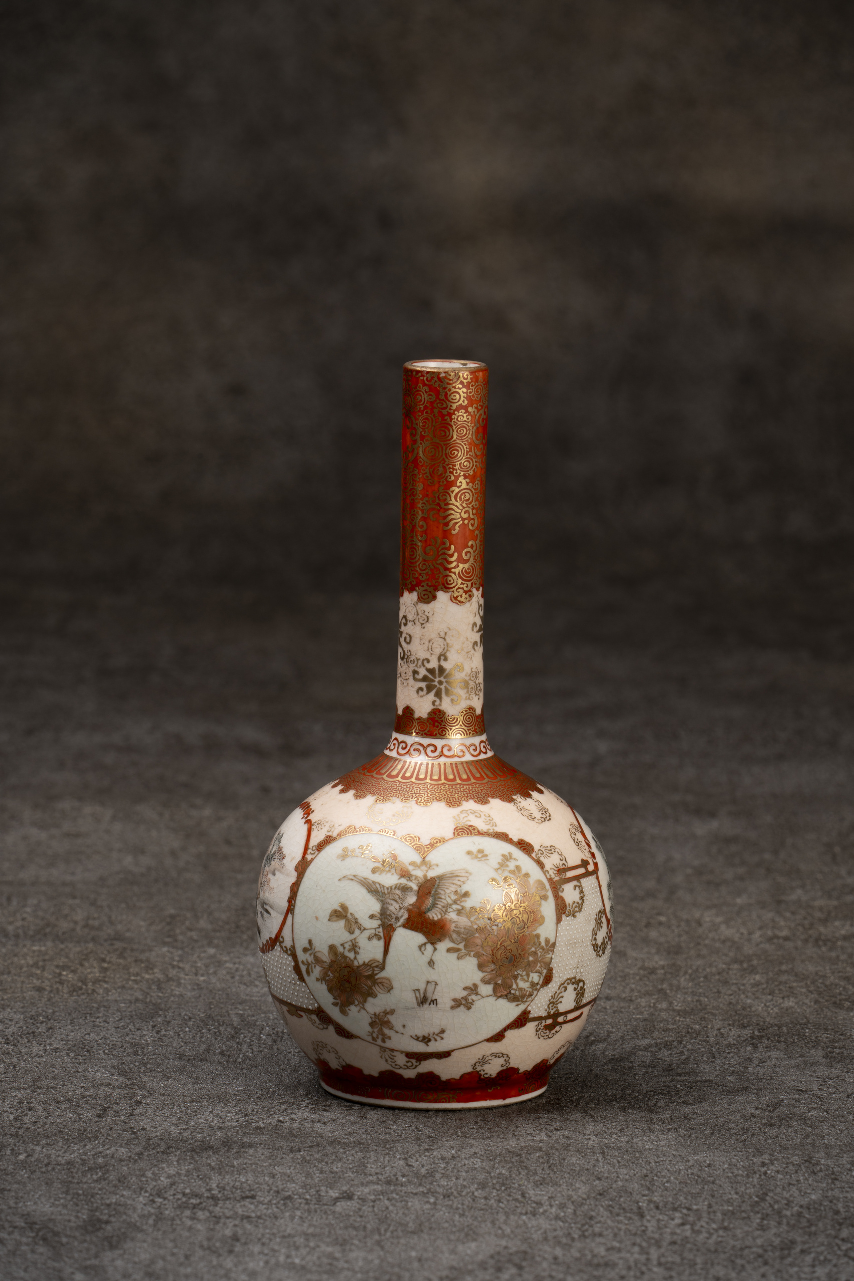 ・本金花鳥図 花生