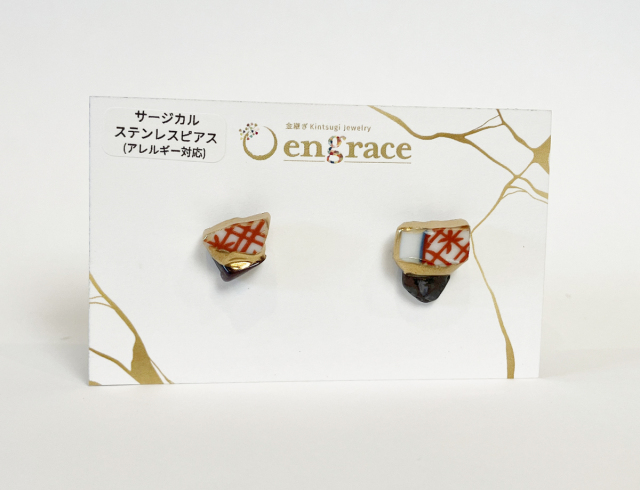 陶片アクセサリー　ピアス