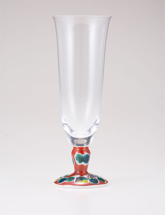 麦酒グラス　木米　レッド