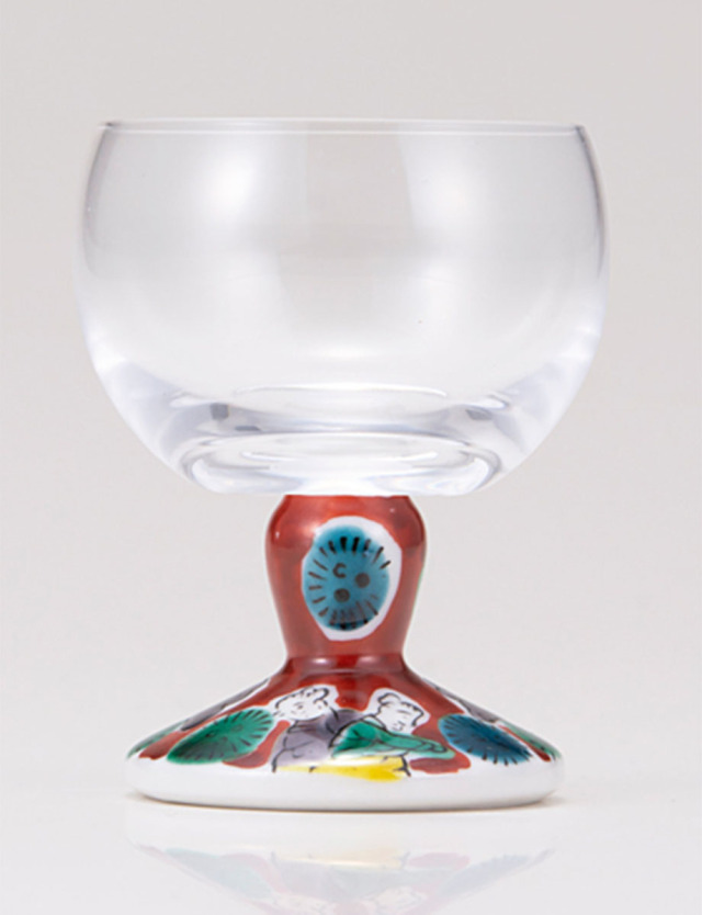 馬上グラス　木米　レッド