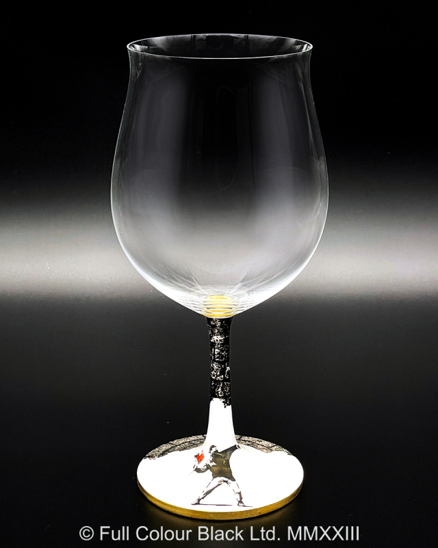 鏑木SSグラス／Banksy's Flower Bomber／高聡文・画　銀彩レンガ