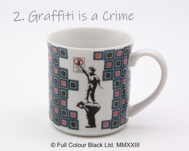 graffiti QP マグカップ 全4種】BRANDALISED マグカップ Banksy's Graffiti かぶらきでしか