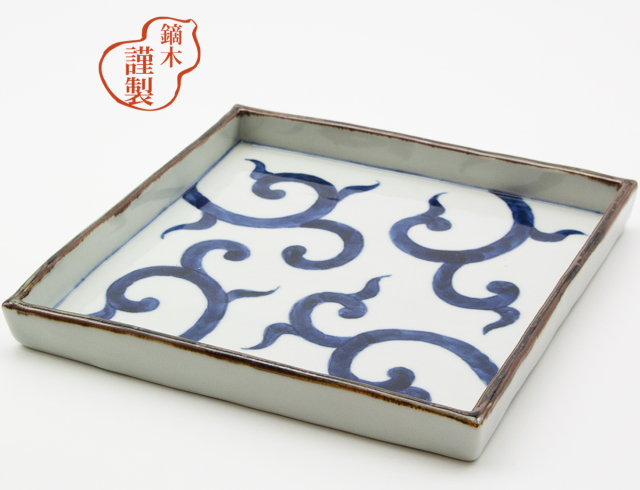 文吉窯　風景画持ち手付き器（箱付き） 商品案内（文吉窯の器）