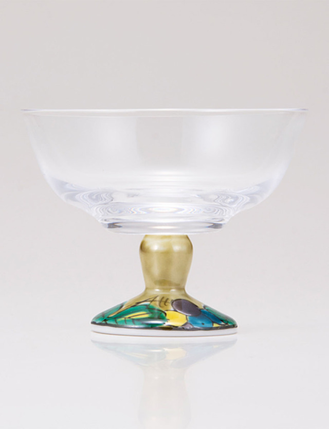 デザートグラス・小　ぶどう　アメ釉