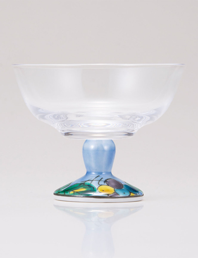 デザートグラス・小　ぶどう　ブルー