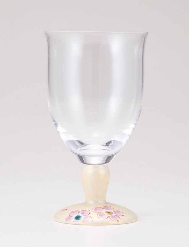 フリーグラス・大　さくら文　ゴールド