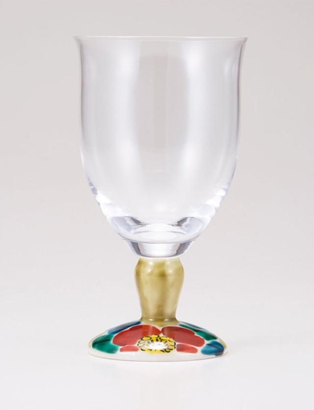 フリーグラス・大　山茶花　アメ釉