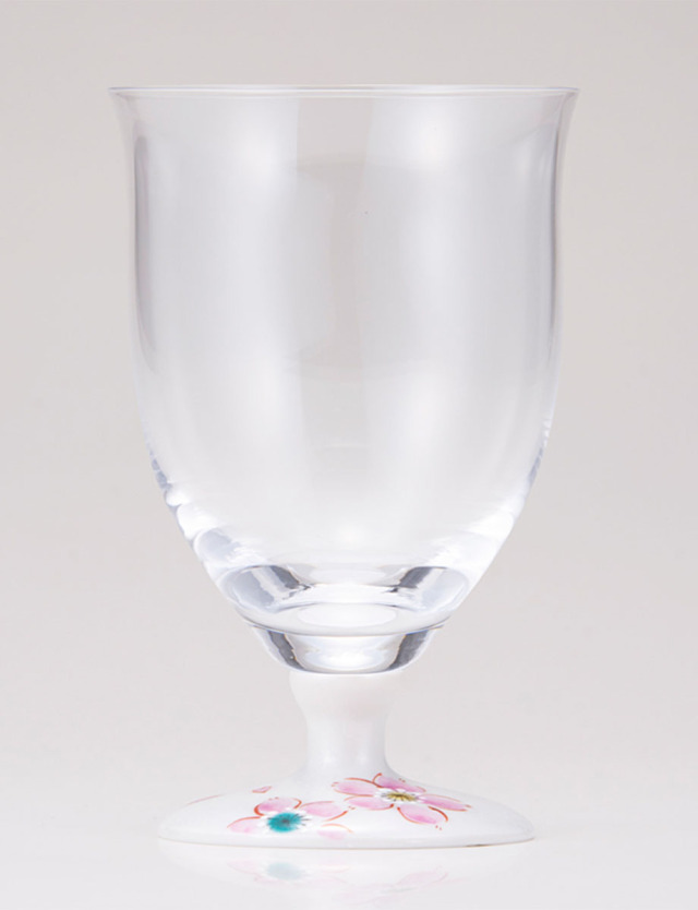 フリーグラス・中　さくら文　シルバー