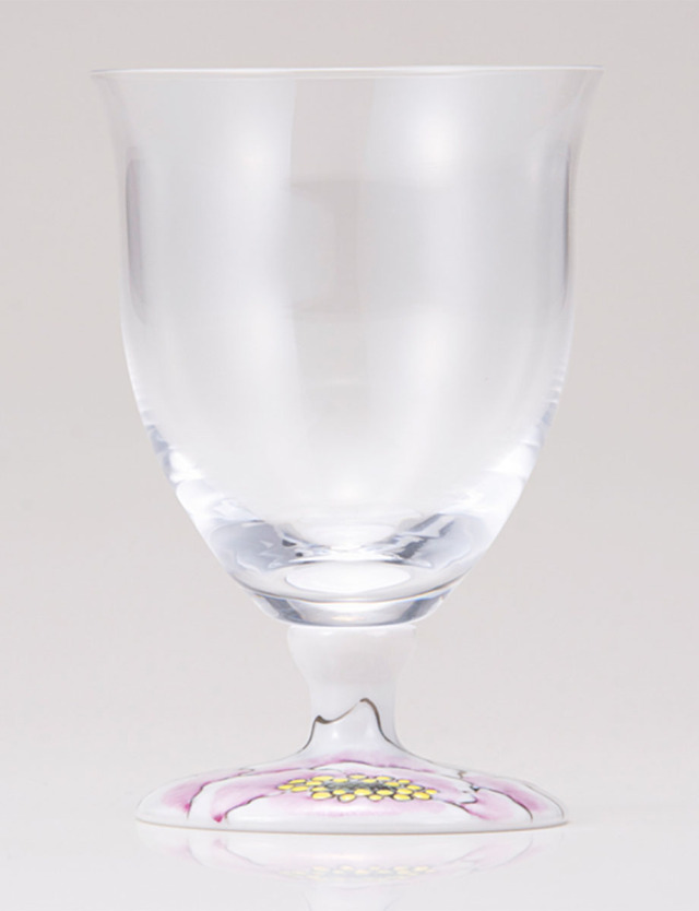 フリーグラス・小　富貴文　ピンク