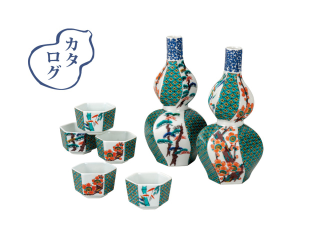 酒器セット　松竹梅