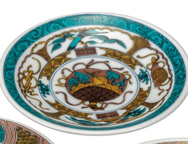 旧家蔵出し品　九谷焼　 4つセット 楽天市場】仏具 仏器・茶器 | 高茶台セット 九谷焼茶碗付 4.5寸