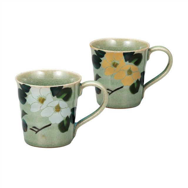 ペアマグカップ・金銀椿
