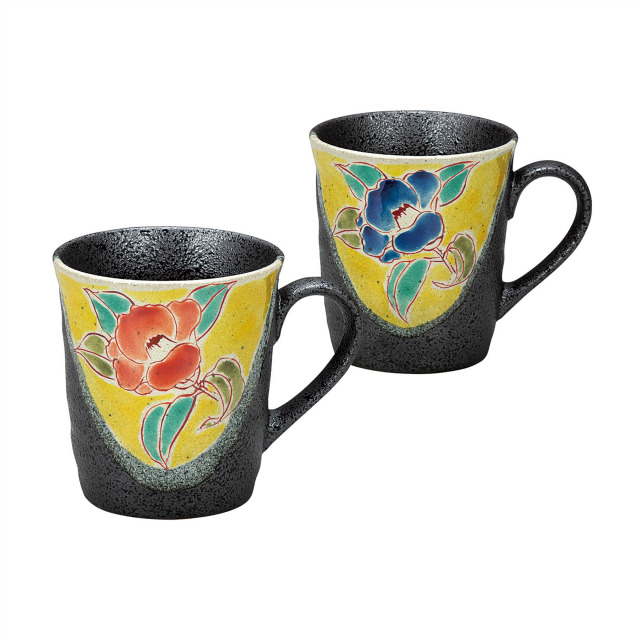 ペアマグカップ・椿文 