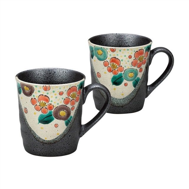 ペアマグカップ・花ちらし