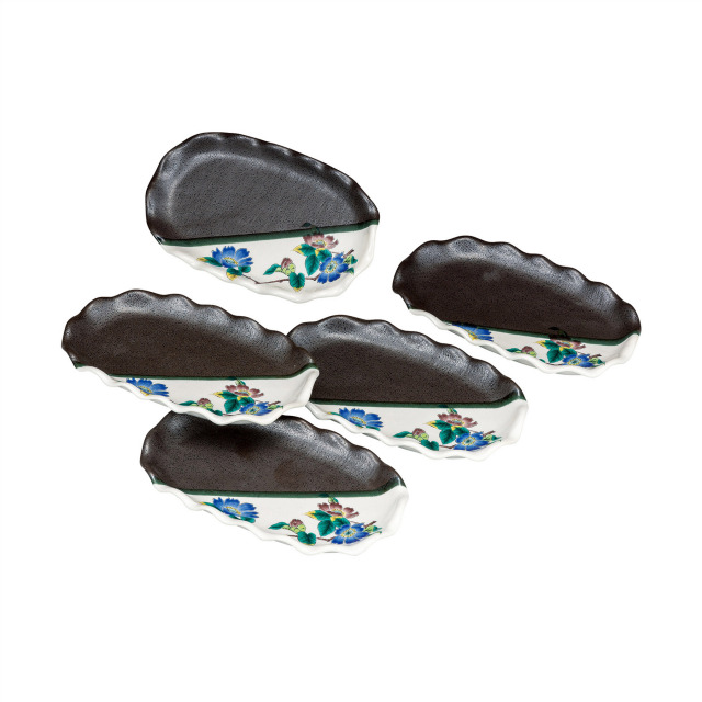 7号皿揃・山茶花