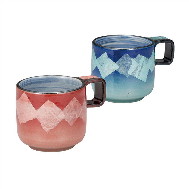 ペアマグカップ・銀彩 