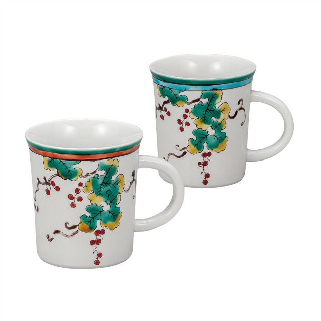 ペアマグカップ・ぶどう紋 