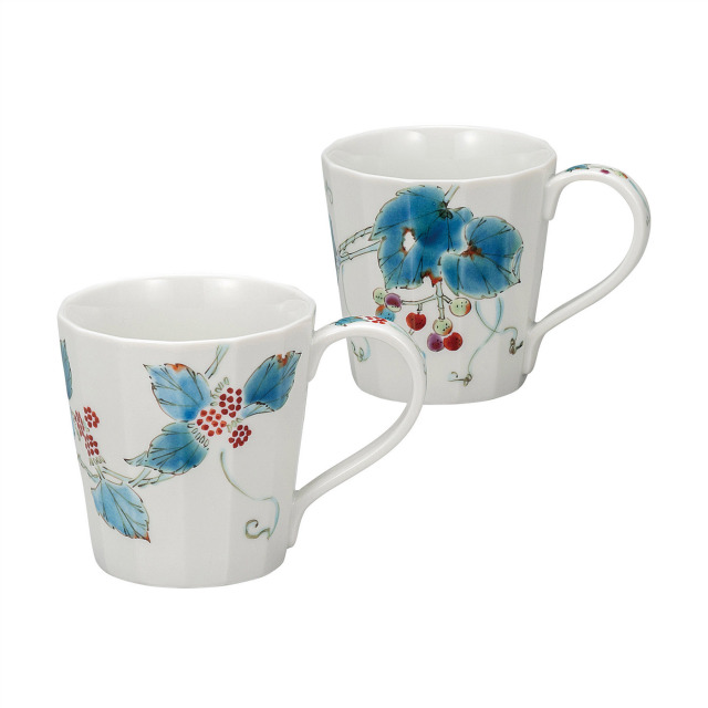 ペアマグカップ・木いちご・野ぶどう