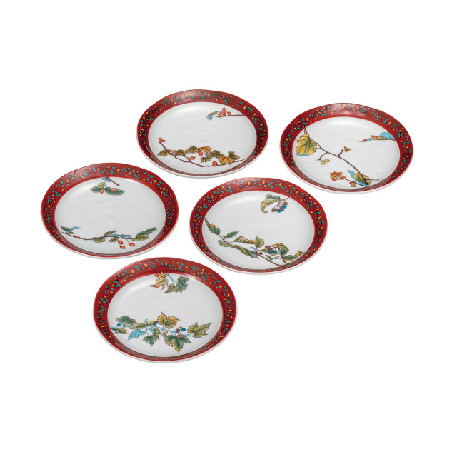 5.5号皿揃・木の実絵変り